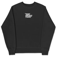 MAKE AMERICA THINK Premium Crewneck Sweatshirt | Black