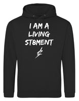 I AM A LIVING ST8MENT Hoodie (Black/White)